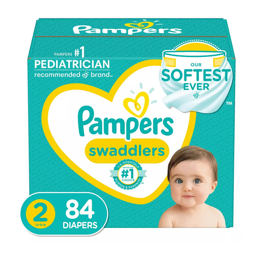 Pampers Swaddlers Active Baby Diapers, Select Size and Count, 84 Ct